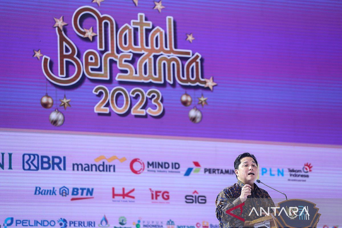 Erick Thohir sampaikan perpisahan di perayaan Natal BUMN 2023