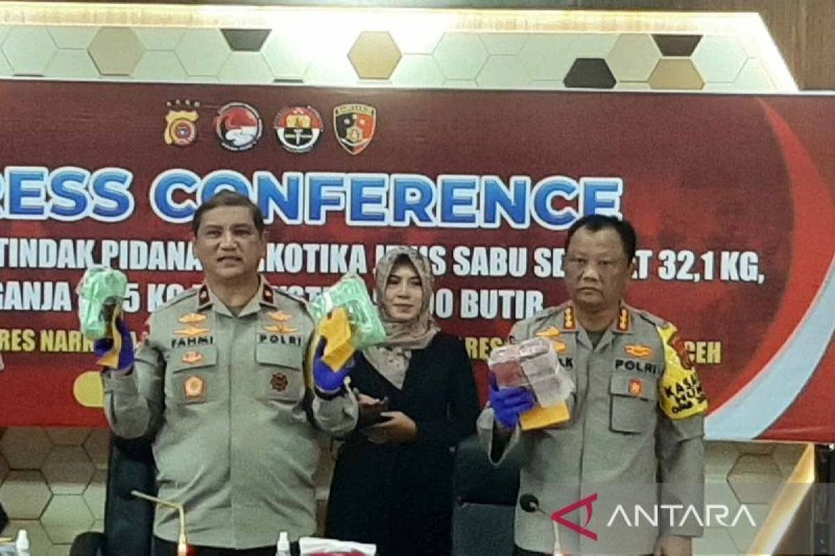 Polda Aceh gagalkan peredaran 32,1 kilogram sabu-sabu selama awal tahun 2024