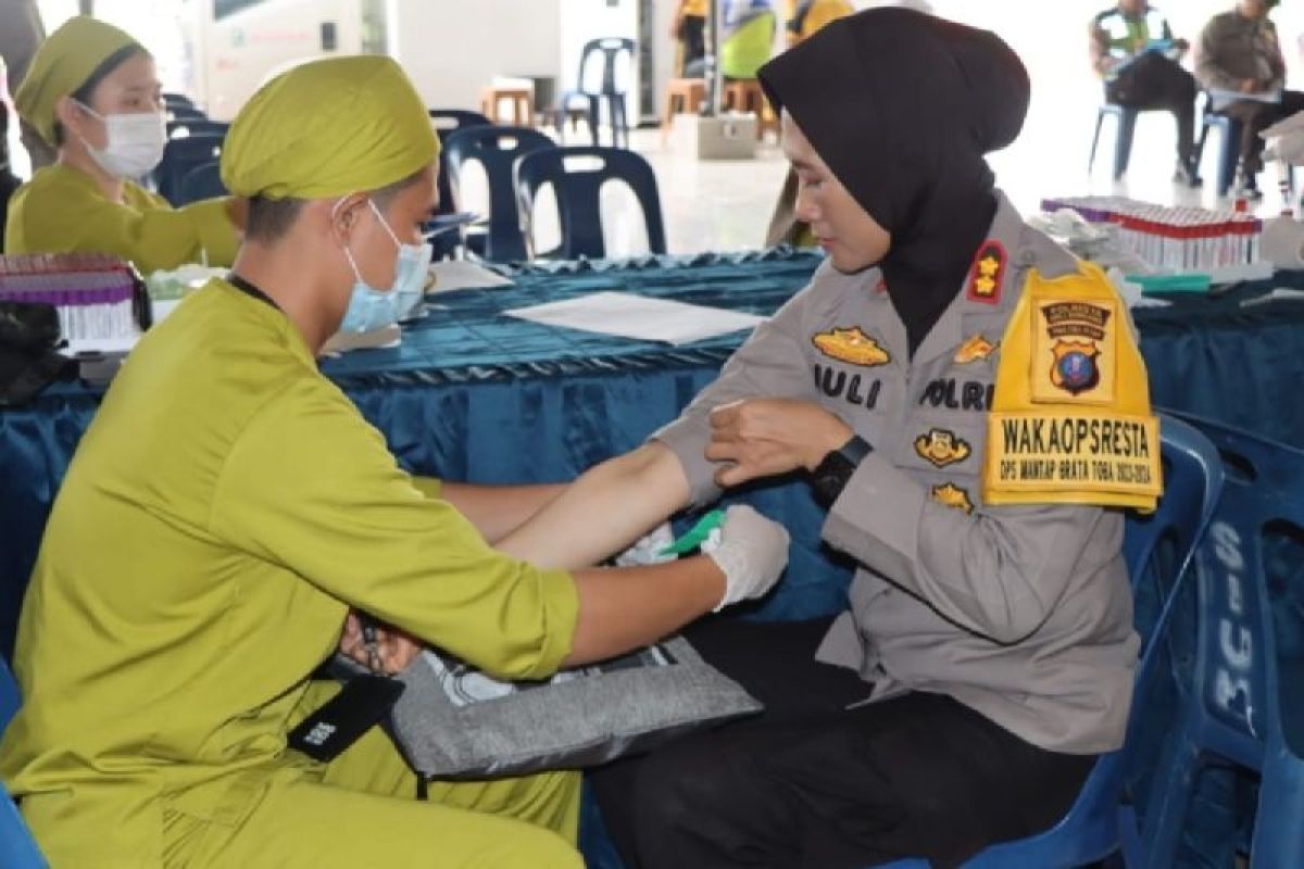 Polresta Deli Serdang cek kesehatan personel jelang Pemilu 2024