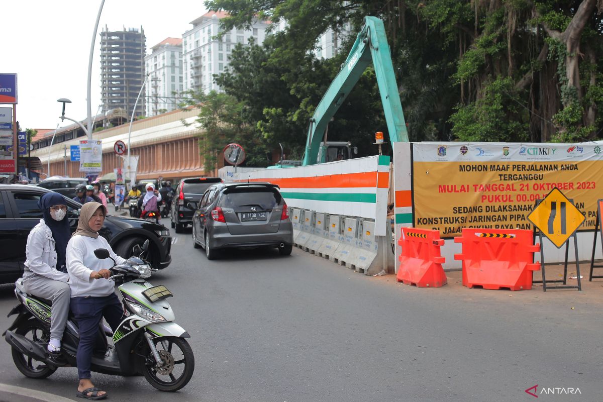 Penutupan jalan imbas proyek saluran air di Jakpus disesuaikan kondisi