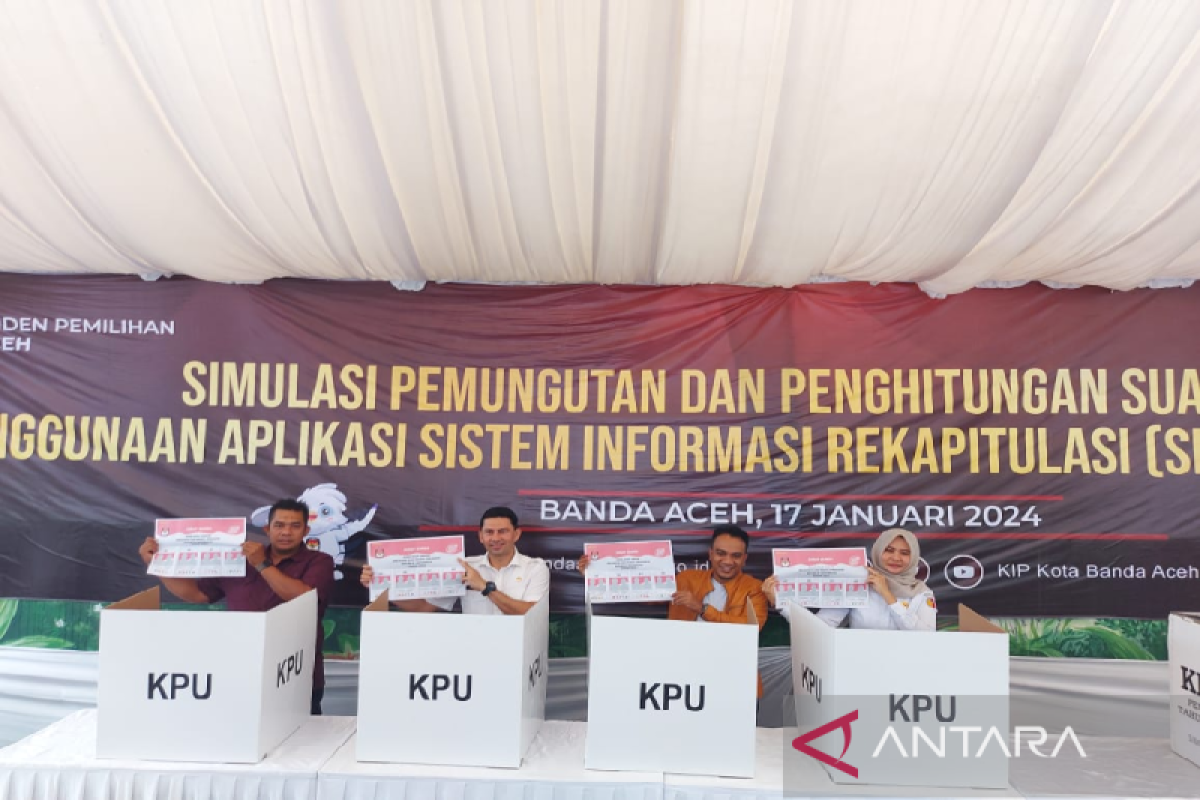 KIP Banda Aceh gelar simulasi kondisi nyata proses pemungutan suara