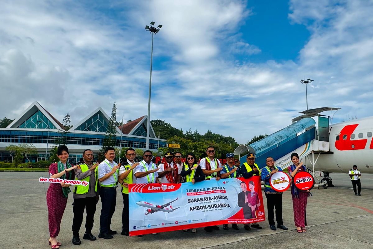 Pembukaan rute baru Lion Air Ambon-Surabaya tingkatkan kunjungan wisatawan