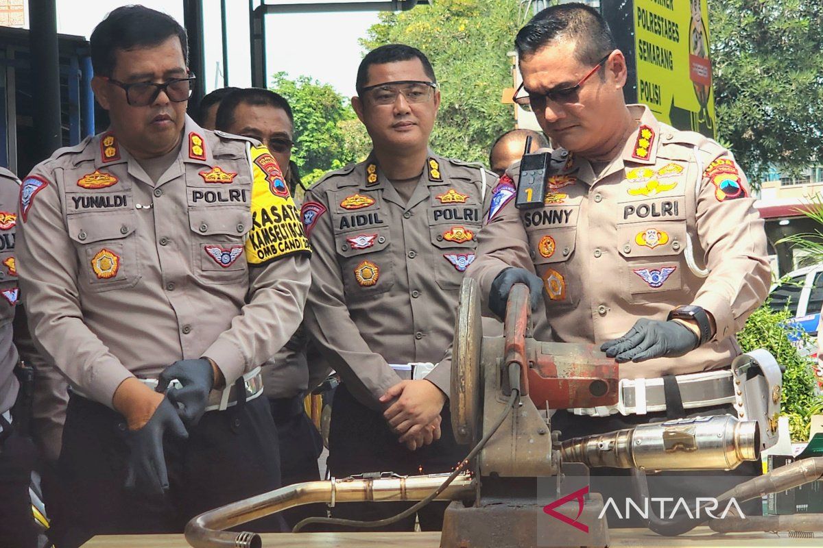 Polrestabes Semarang minta pemilik serahkan  knalpot brong