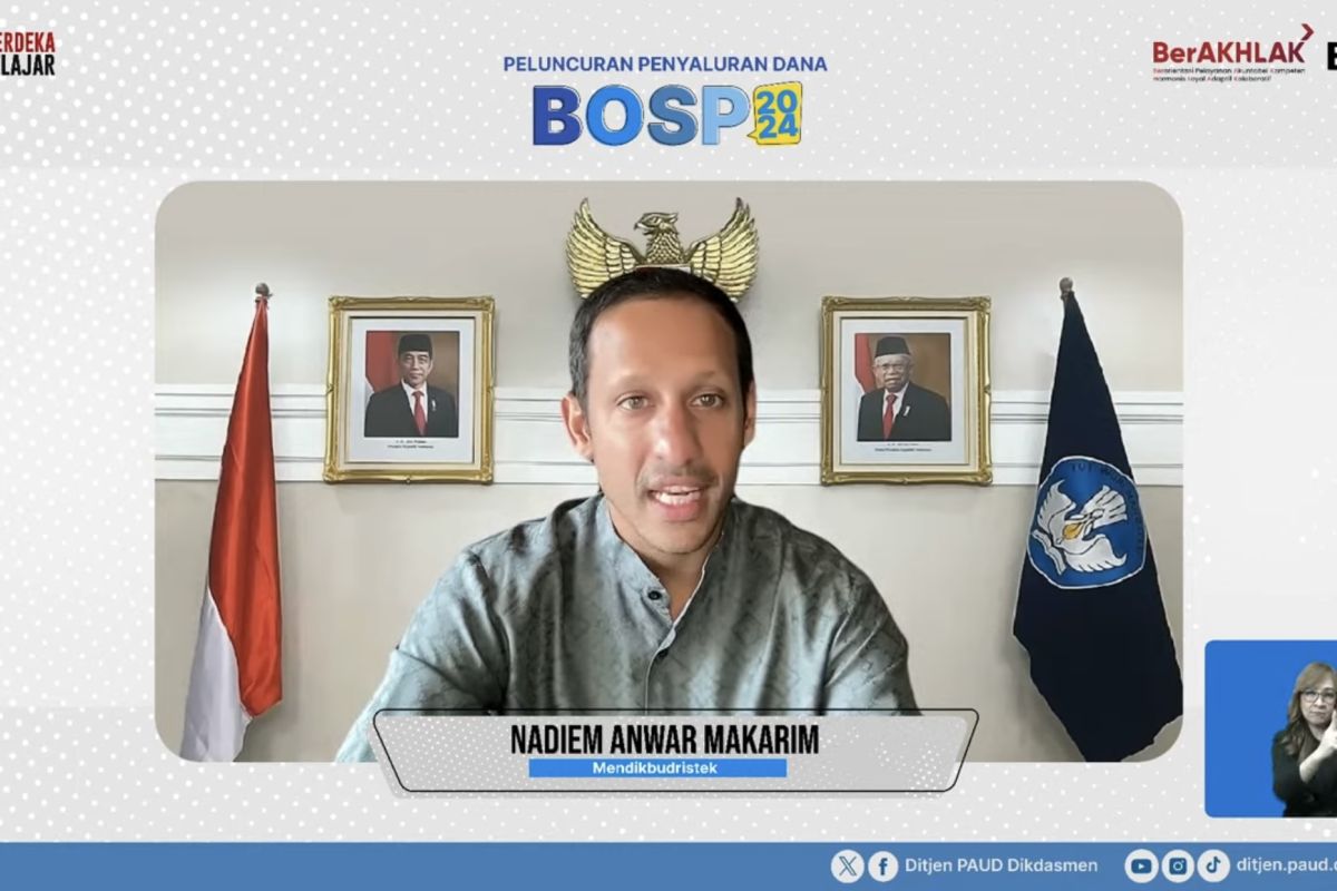 Nadiem: 96 persen satuan pendidikan akan terima BOSP 2024 pada Januari