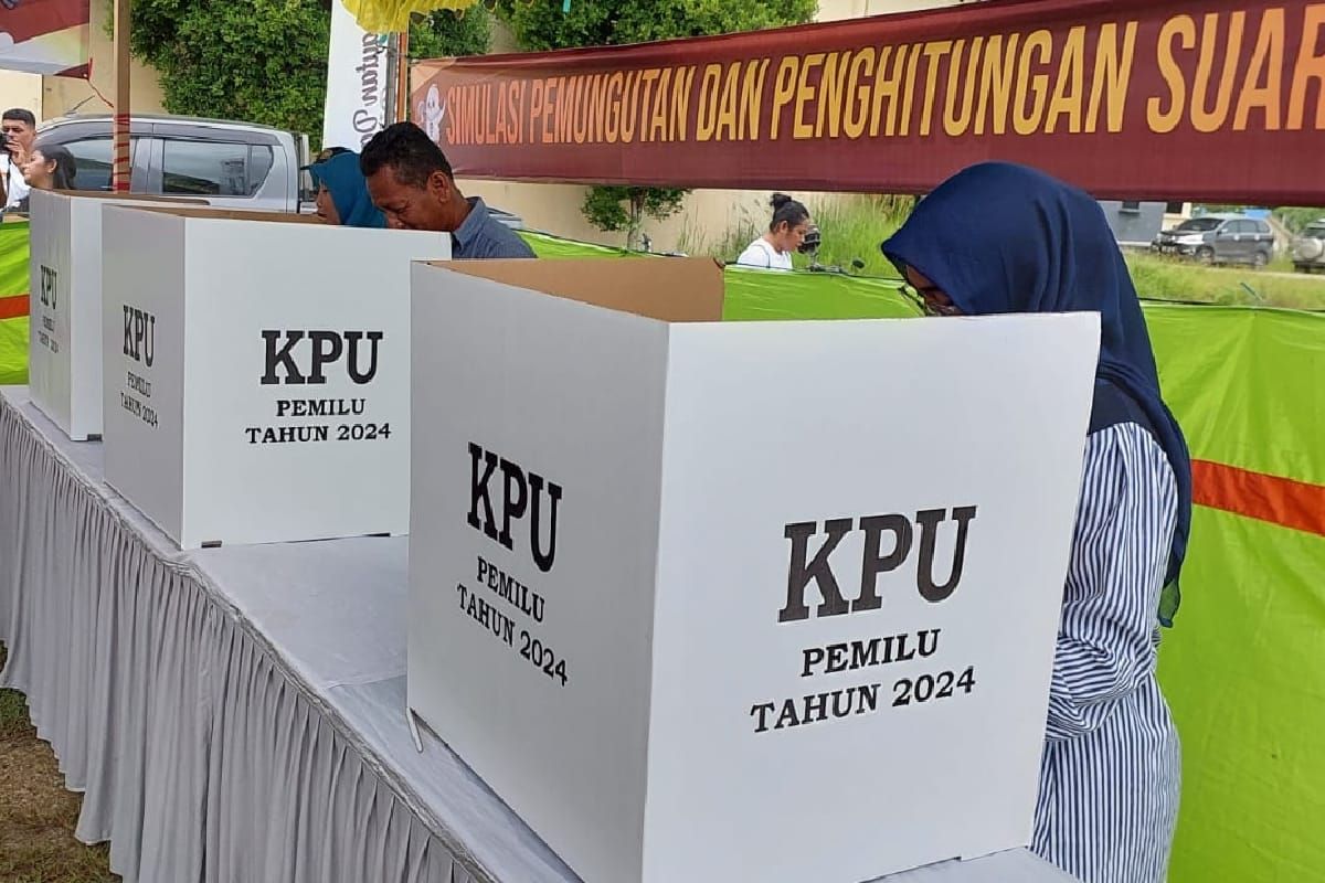 KPU Kabupaten Keerom gelar simulasi pemungutan suara pemilu