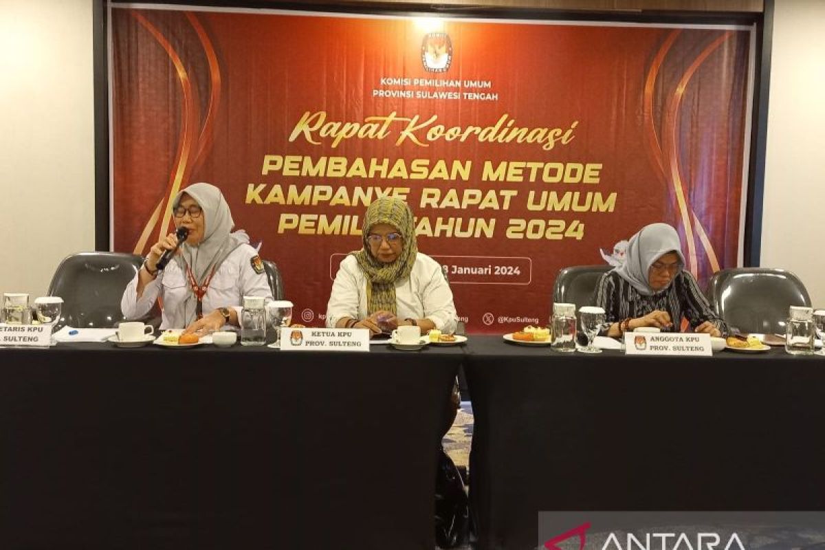 KPU Sulteng: Rapat umum di daerah berdasarkan jadwal kampanye capres