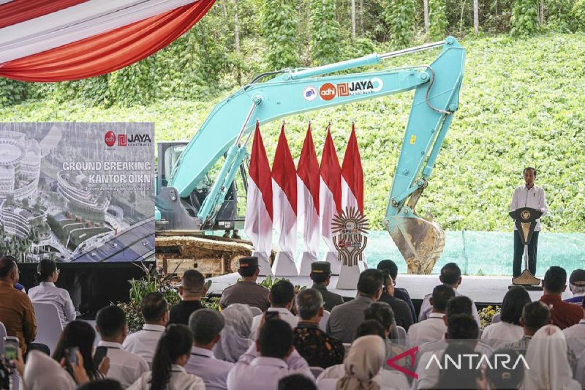 Presiden lakukan peletakan batu pertama pembangunan Kantor Otorita IKN