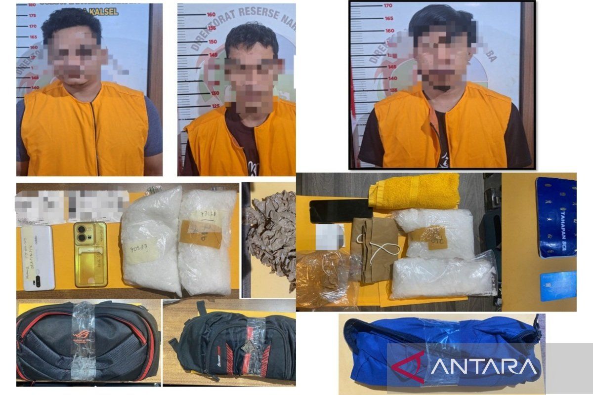 Polda Kalsel gagalkan tiga kilogram sabu asal Jakarta
