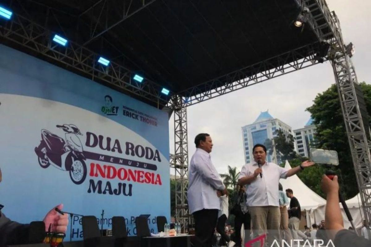Prabowo terharu dapat dukungan komunitas ojek online