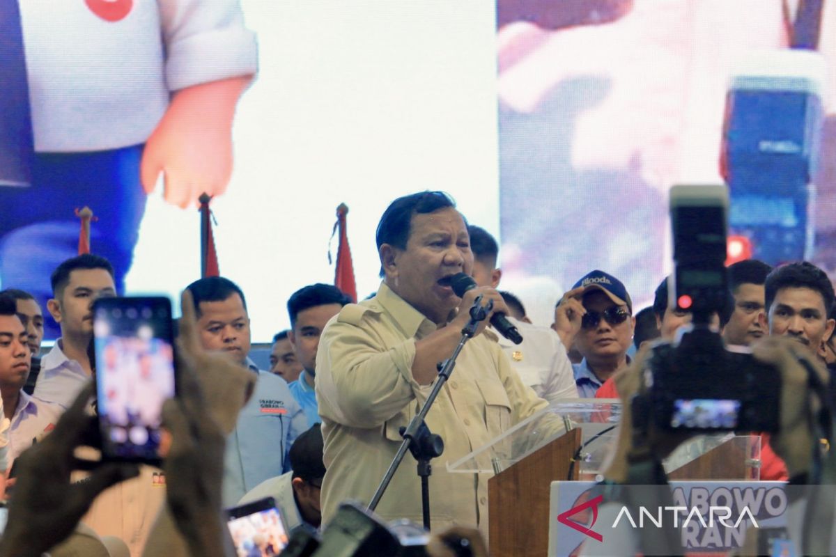 Kampanye di Banjarbaru, Prabowo janji kerja keras berantas korupsi