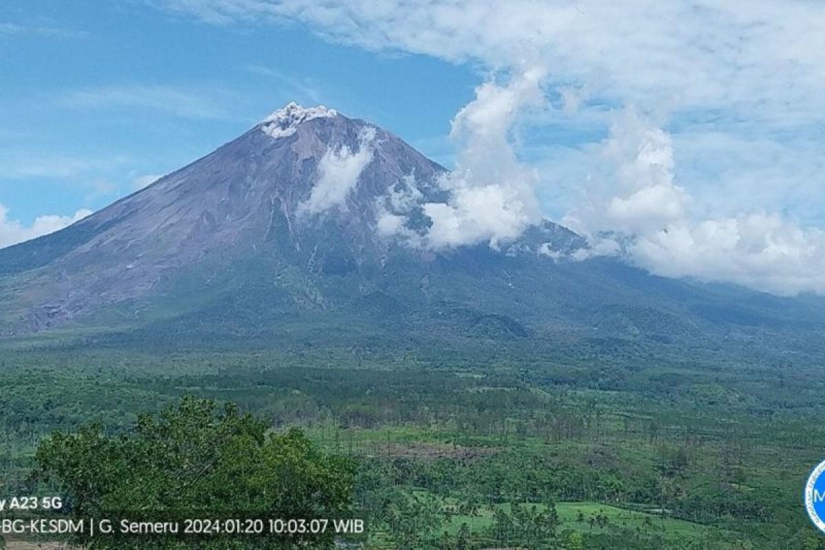Gunung Semeru  erupsi dua kali