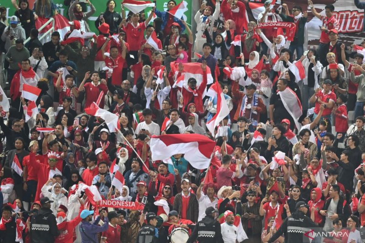 5.000 lebih suporter Indonesia dukung timnas hadapi Jepang