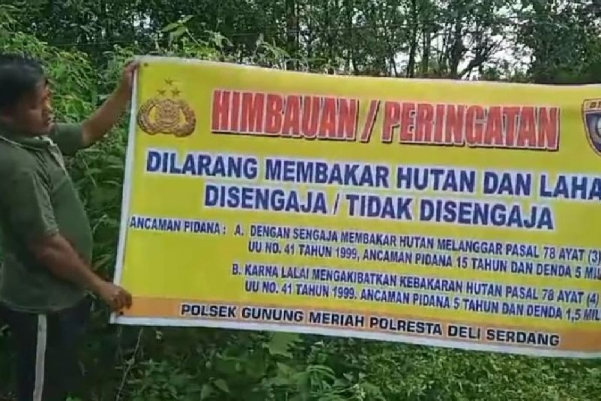 Polresta Deli Serdang beri imbauan tentang cegah Karhutla kepada warga