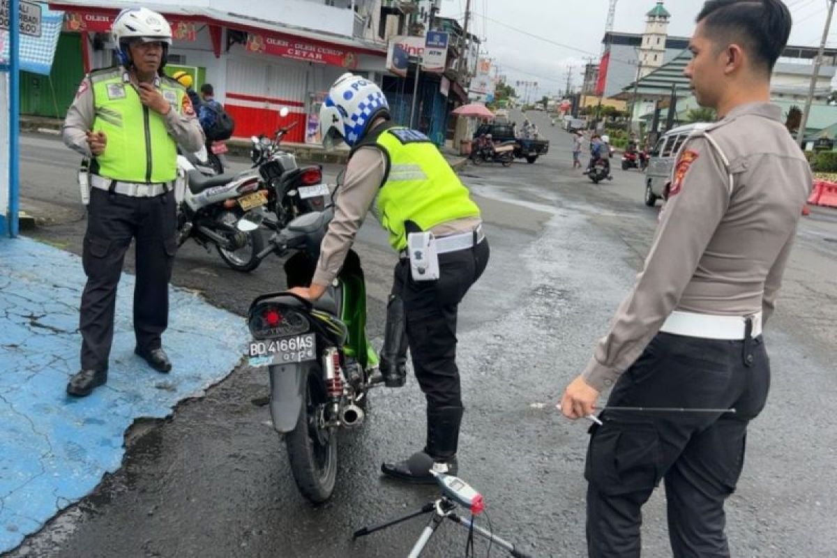 Knalpot brong yang berisik diamankan Polisi Rejang Lebong