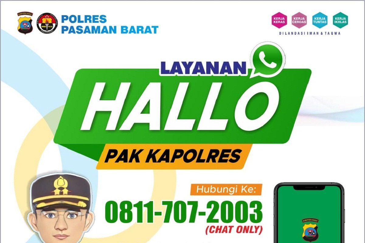 Polres Pasaman Barat luncurkan program pengaduan masyarakat "hallo pak kapolres"