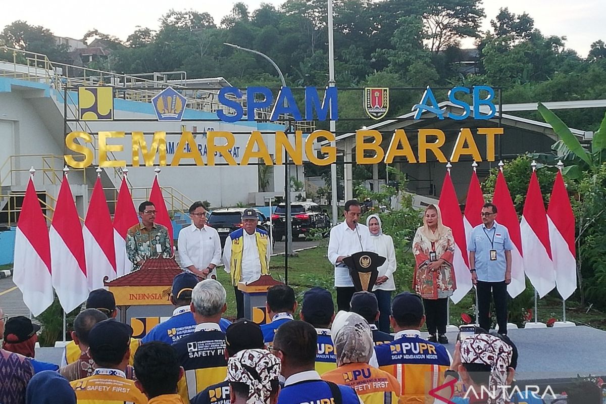 Presiden Jokowi resmikan SPAM Semarang Barat untuk pasok air bersih