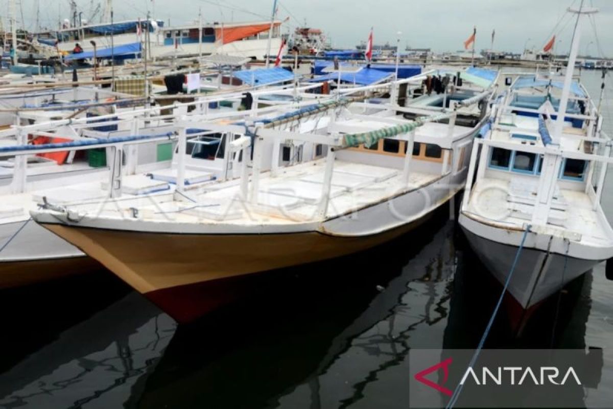 Cuaca ekstrem, kapal pengangkut sembako bertahan di Pelabuhan Paotere