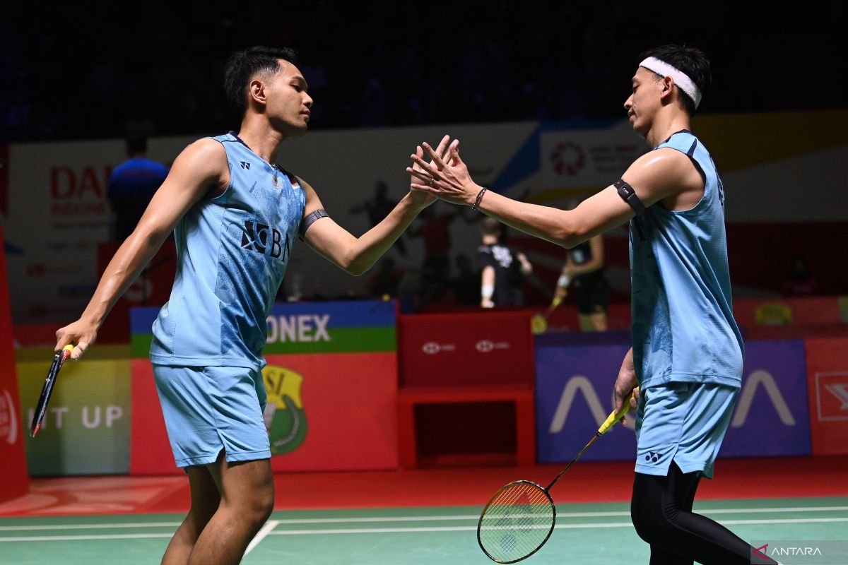 Fajar/Rian hadapi Bagas/Fikri di perempat final Indonesia Masters