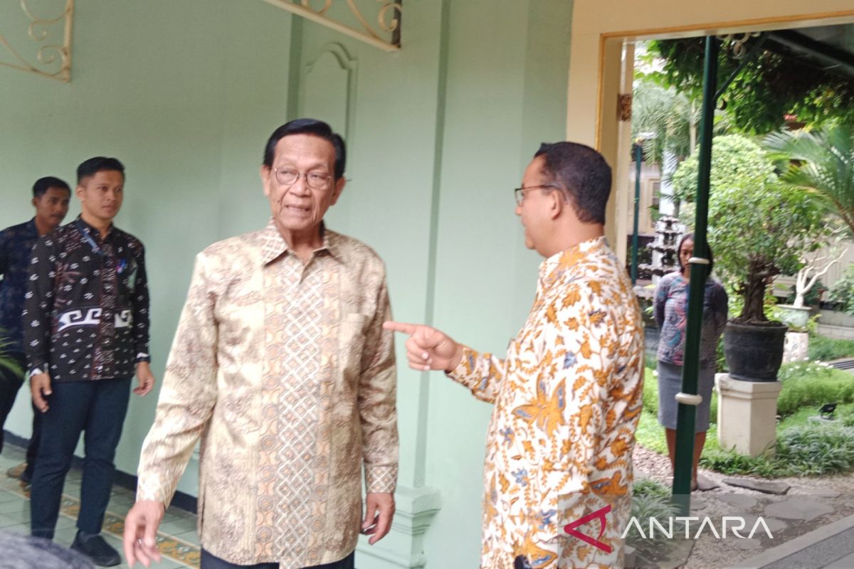 Anies meminta restu Sultan HB X di Kepatihan Yogyakarta