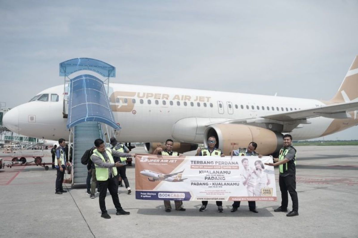 Super Air Jet buka rute Padang - Kualanamu pergi pulang setiap hari