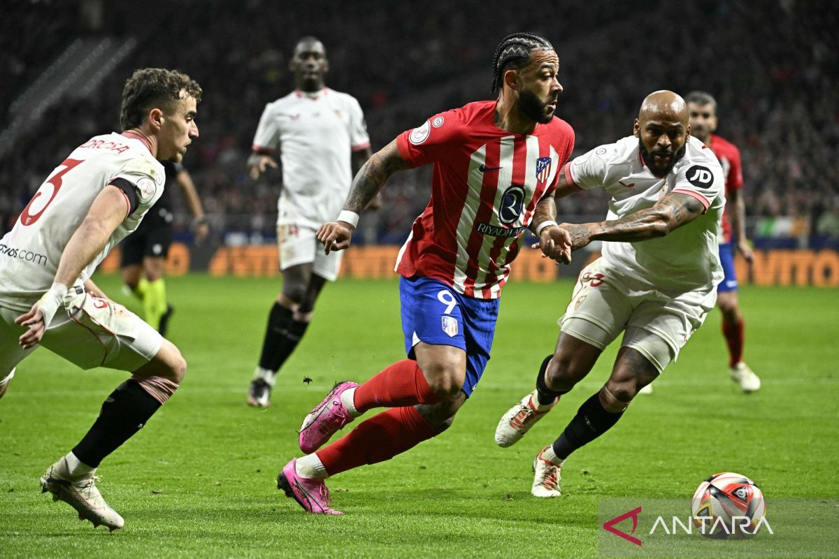 Gol semata wayang Depay antar Atletico Madrid ke semifinal Piala Raja