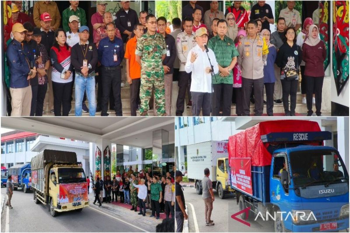 Govt, legislator deliver aids to Central Kalimantan flood victims