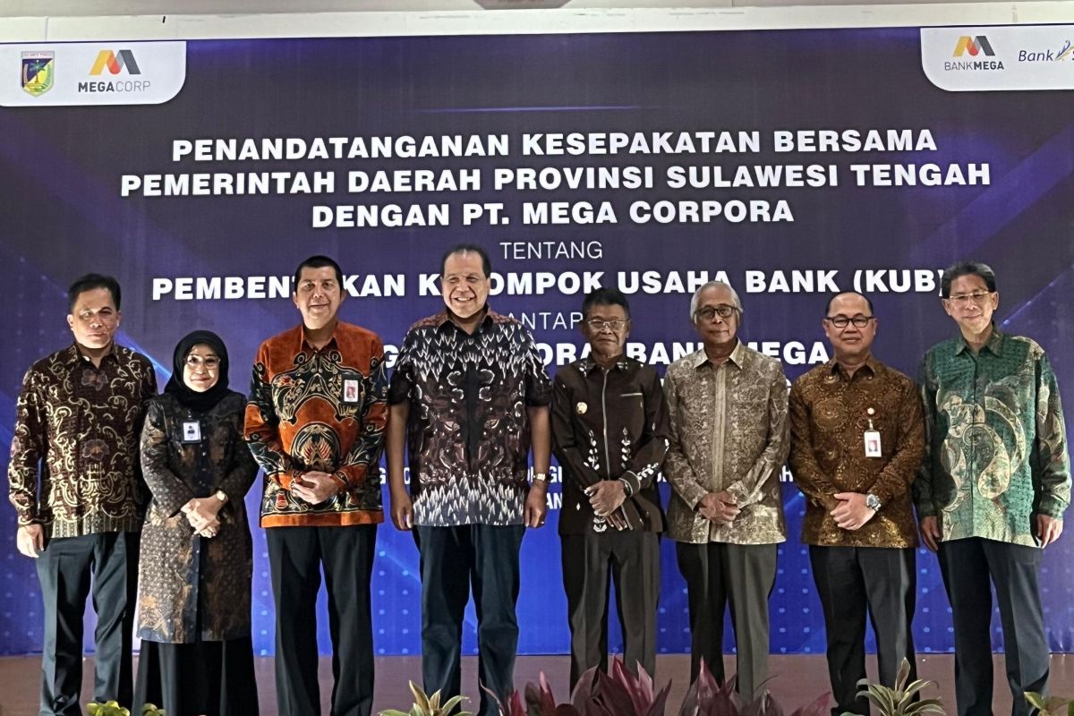 PT Mega Corpora-Bank Sulteng membentuk kelompok usaha bank