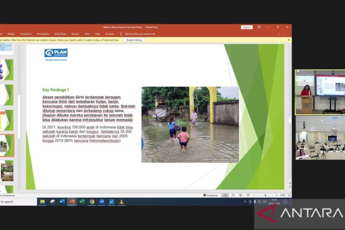 Plan Indonesia: Bencana iklim berdampak pada akses pendidikan anak