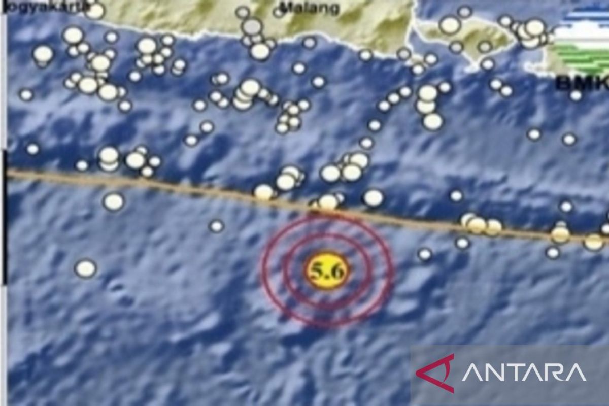 BMKG catat gempa magnitudo 5,6 guncang Selatan Bali