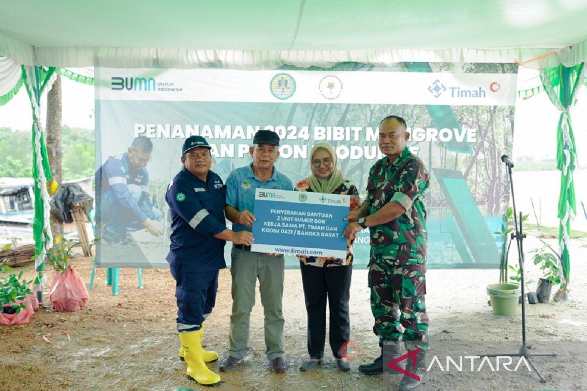 PT Timah-TNI bangun akses air bersih untuk warga Belo Laut