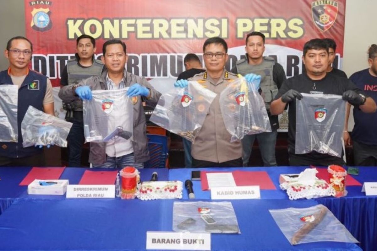 Tim gabungan Polda Riau tembak perampok bersenjata api