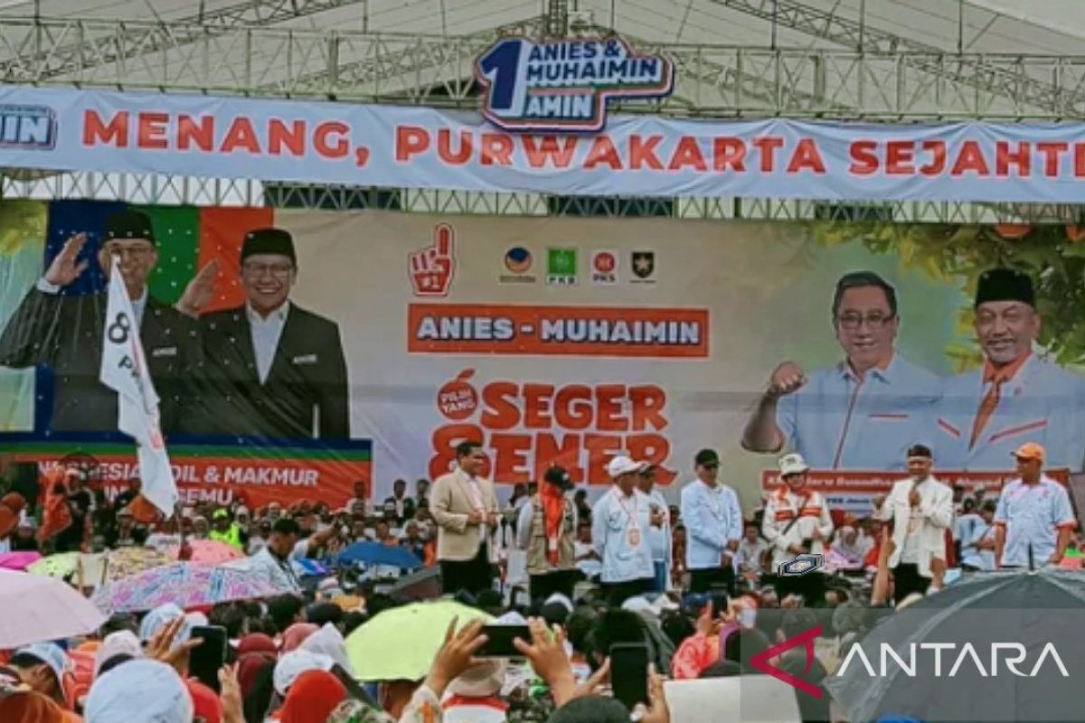 Anies soroti harga pangan dan sulit mencari pekerjaan dalam kampanye di Purwakarta