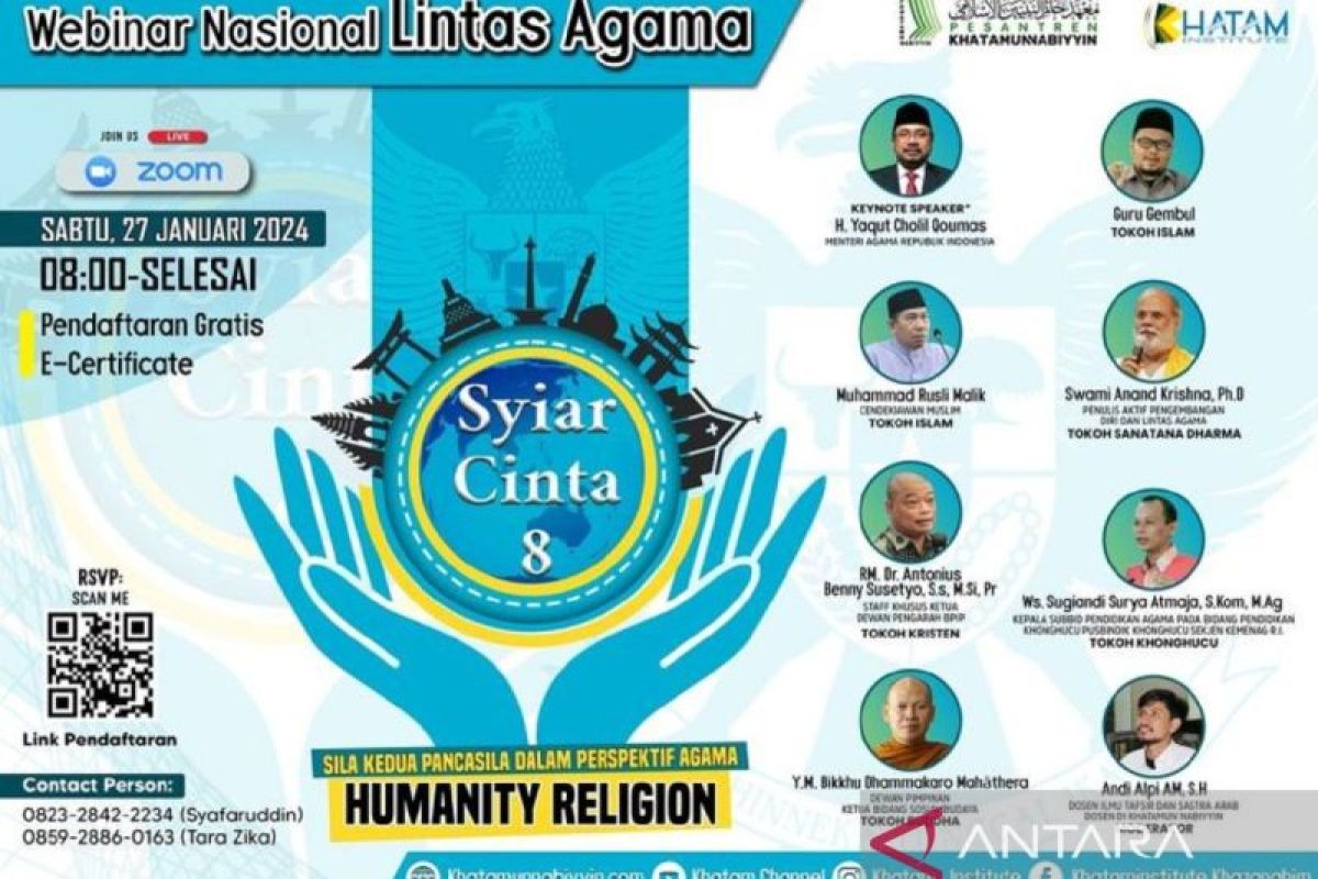 Khatam Institute gelar Webinar Nasional Lintas Agama 
