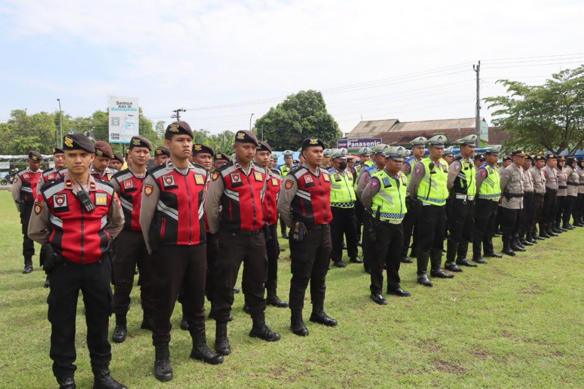 Polres Bantul menerjunkan ratusan personel pengamanan kunjungan Presiden