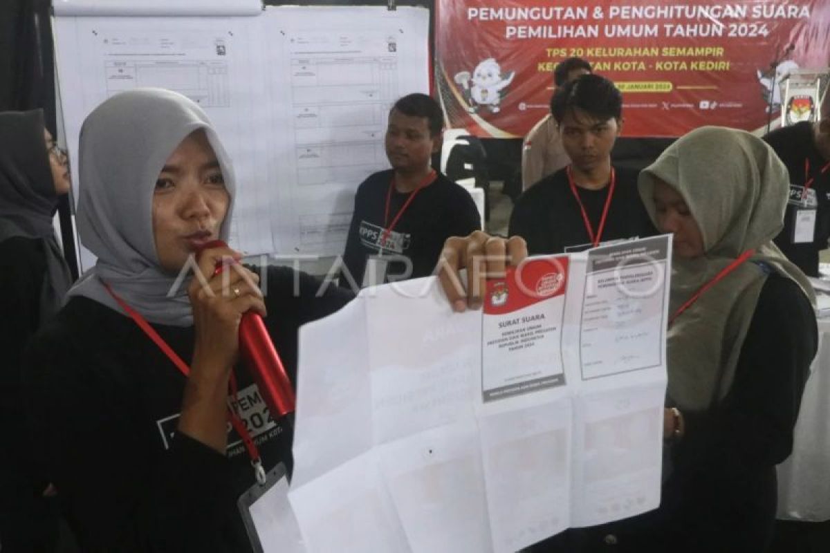 KPU Kota Kediri simulasi pemungutan dan penghitungan suara