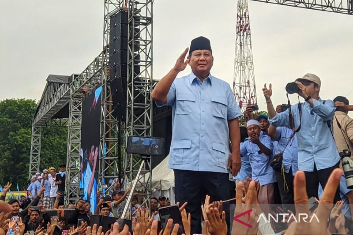 Hari ke-64 masa kampanye, Prabowo di Sumedang dan Gibran di Bandung