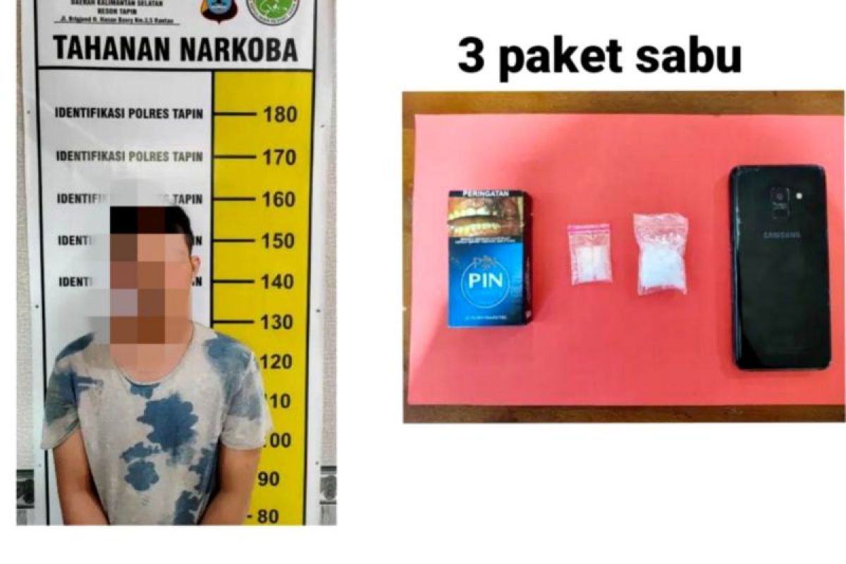 Miliki 5 gram sabu, pemuda asal Banjarbaru dibekuk Polres Tapin