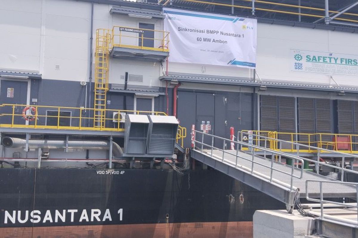 PLN UIW MMU sinkronisasi kapal pembangkit listrik BMPP Nusantara 1 di Ambon
