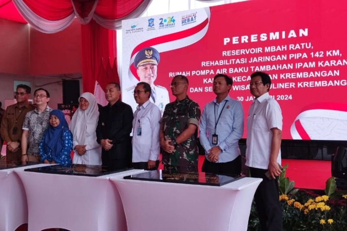 Wali Kota Surabaya resmikan Reservoir Mbah Ratu dan Rumah Pompa Air Baku Tambahan