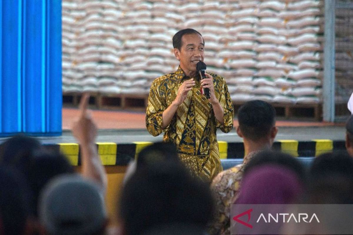 Presiden Jokowi: Bantuan pangan pemerintah merupakan beras premium