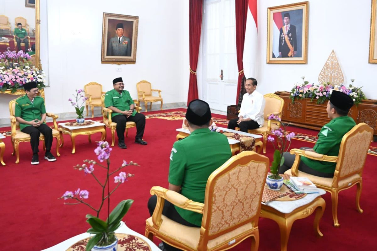 Presiden Jokowi terima laporan dan undangan Kongres XVI GP Ansor