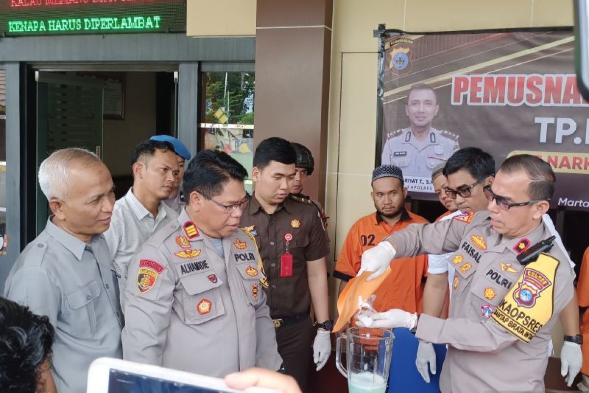 Musnahkan 177 gram sabu, Polres Banjar selamatkan 1.525 jiwa