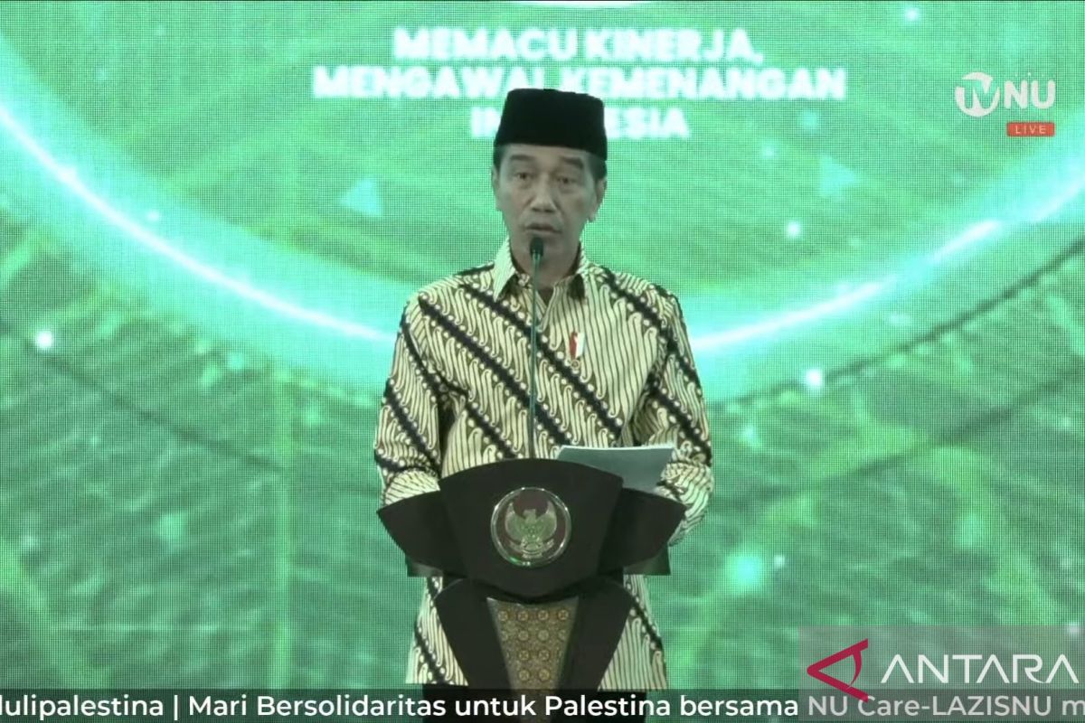 Presiden Jokowi meresmikan Gedung Kampus UNU Yogyakarta pada Harlah NU