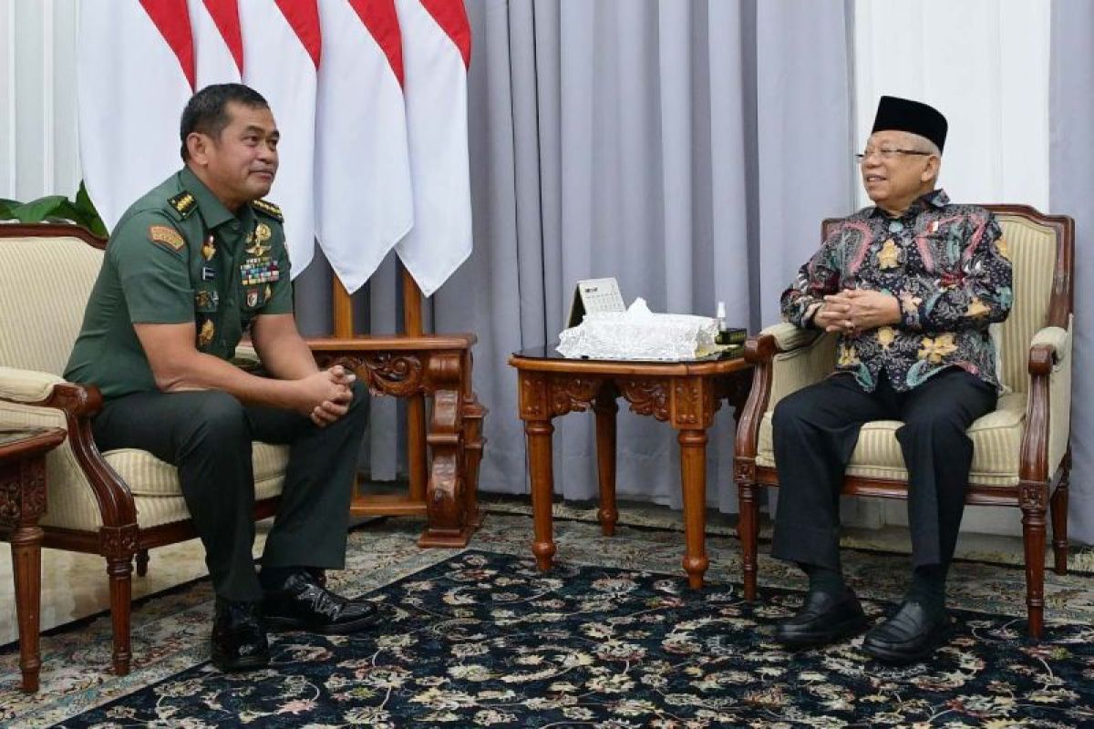 Wapres terima kunjungan Kasad, dan minta TNI AD aktif bantu masyarakat