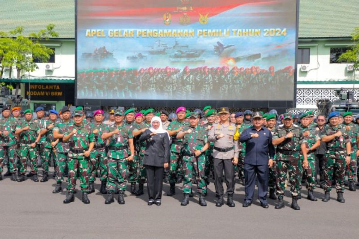 Sebanyak 18.287 pasukan amankan TPS Pemilu di Jatim
