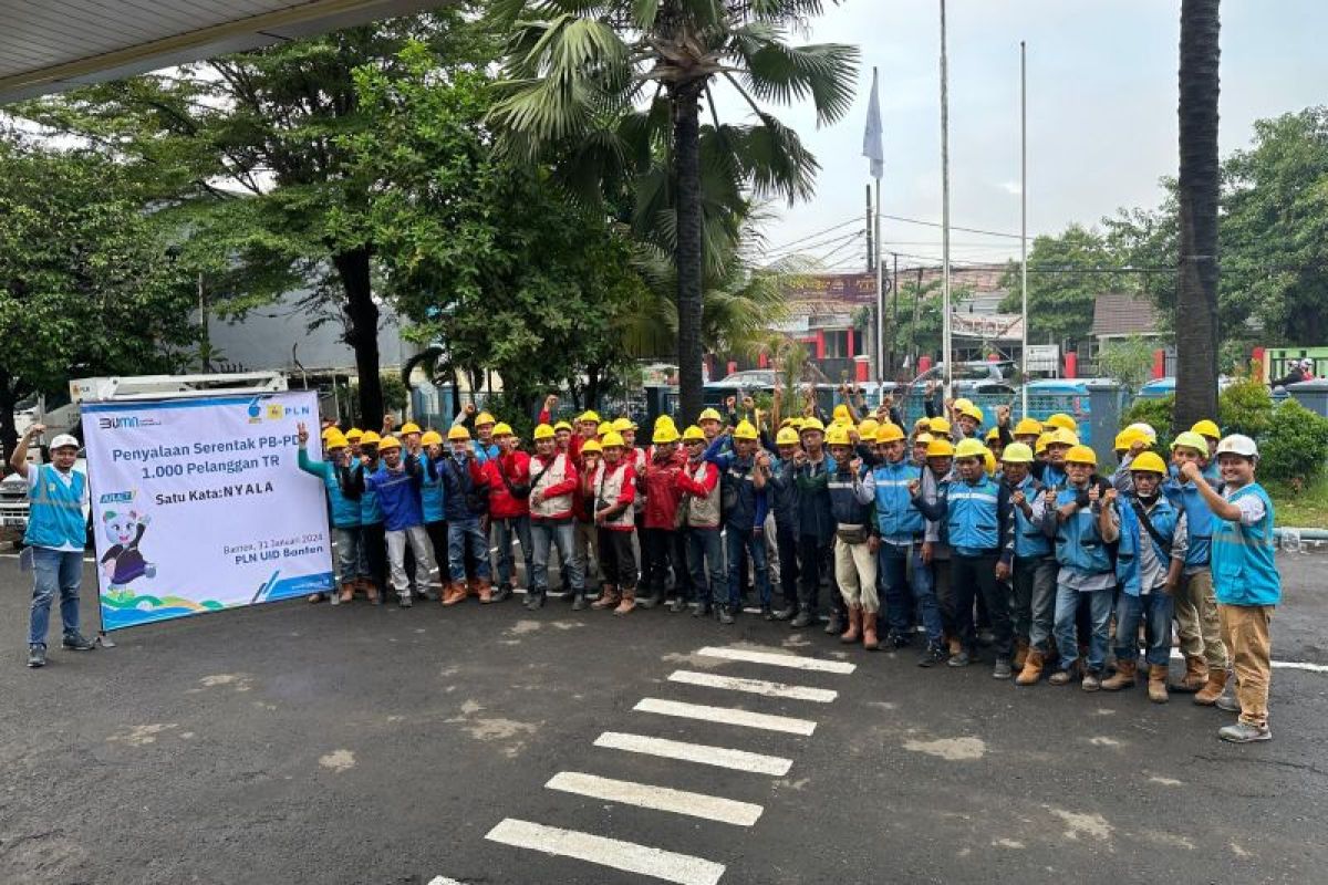 Gas pol awal tahun, PLN nyalakan serentak 1.000 pelanggan di Banten