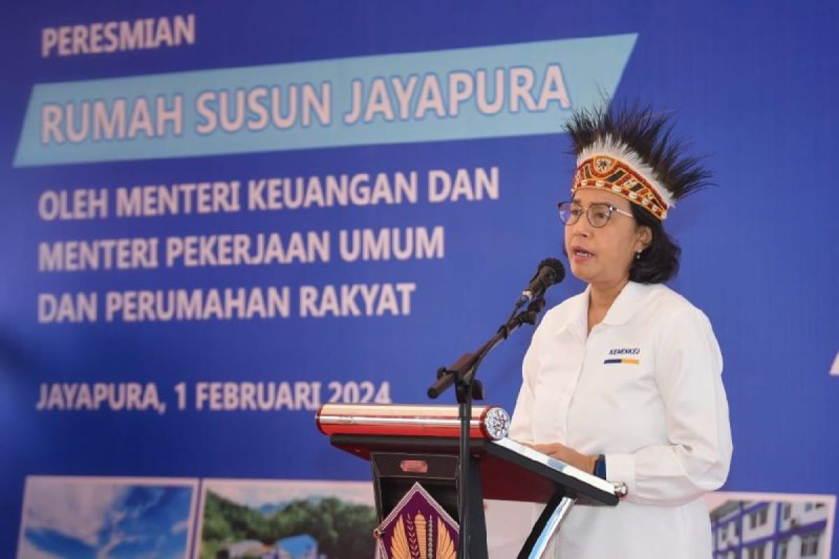 Menkeu resmikan bangunan rusunara bagi pegawai Kemenkeu di Papua