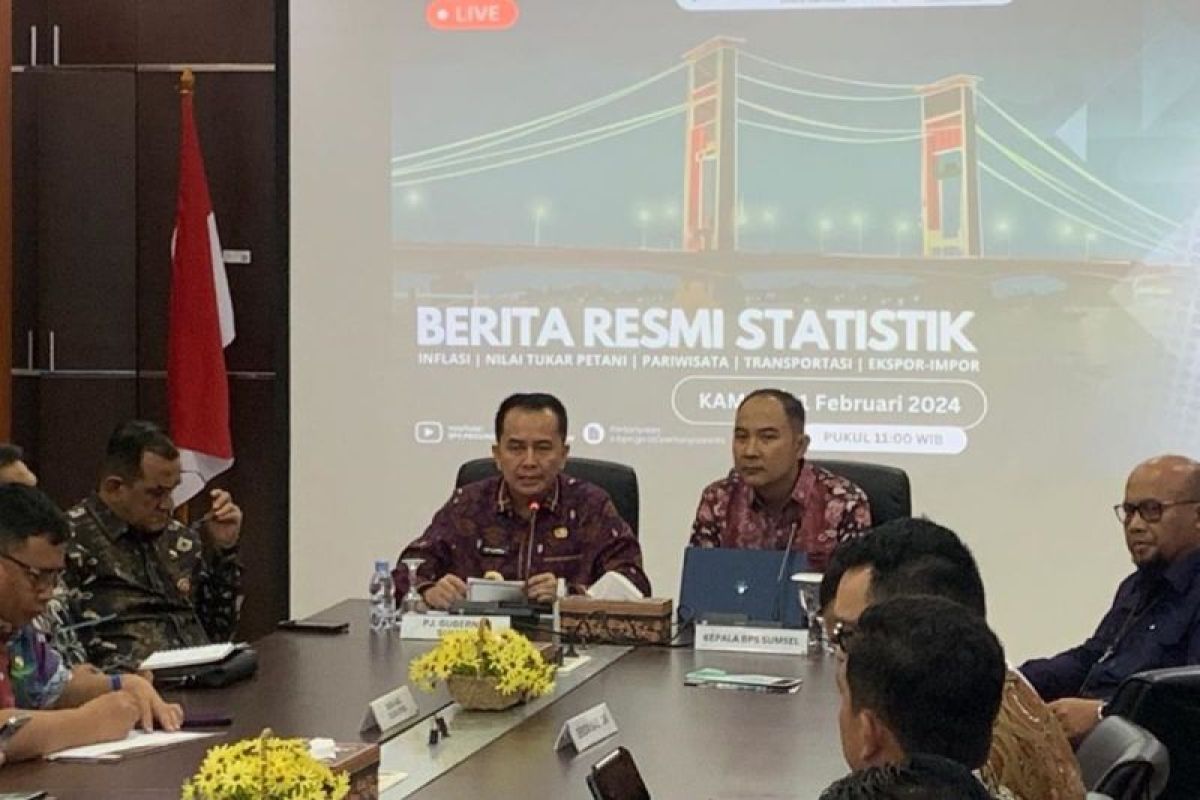 BPS catat Sumsel alami deflasi 0,08 persen pada Januari 2024