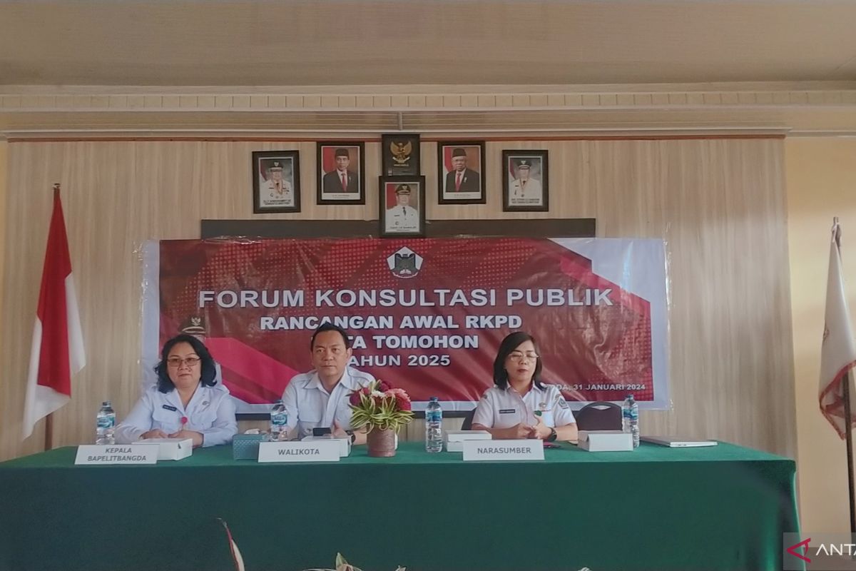 Pemkot Tomohon gelar konsultasi publik RKPD tahun 2025