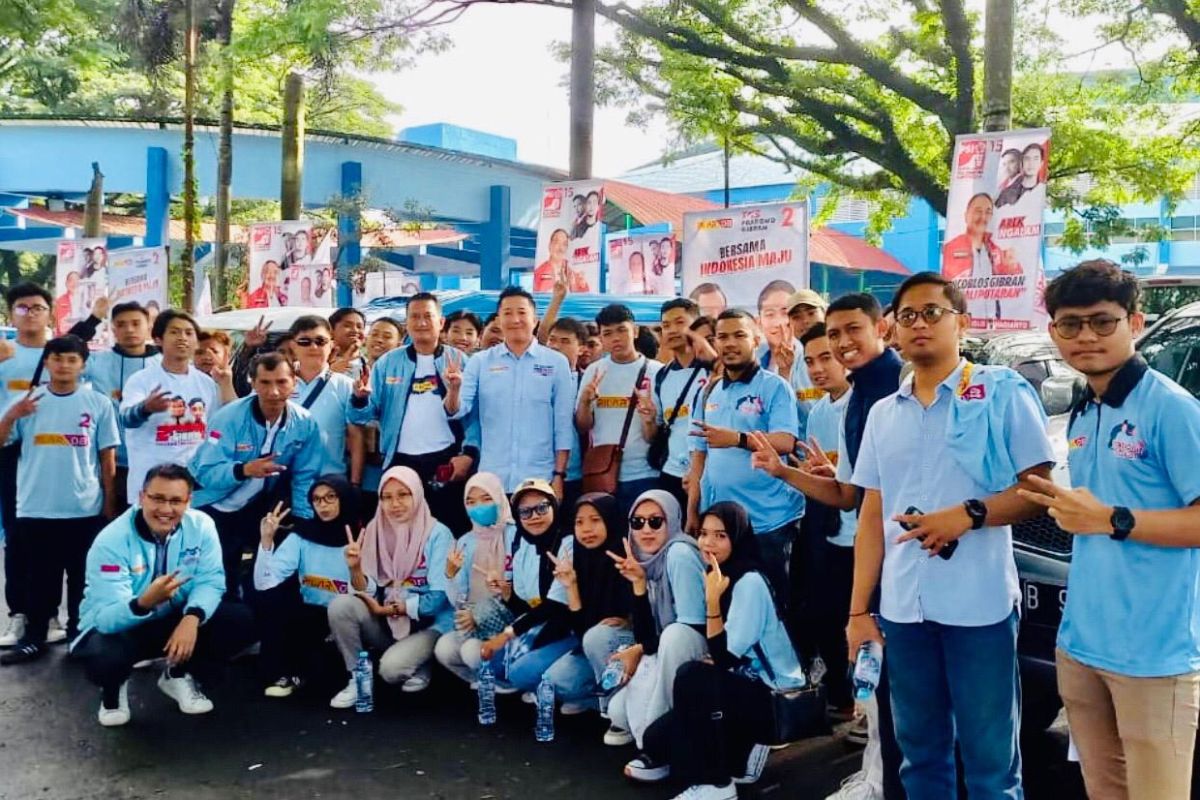 Kolaborasi, relawan Pilar 08 hadir kampanye parpol pengusung